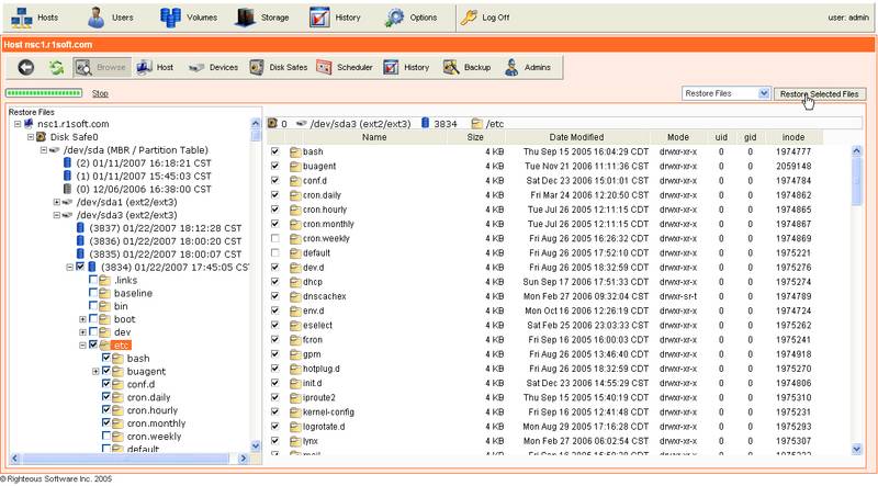 R1Soft Restore Folders